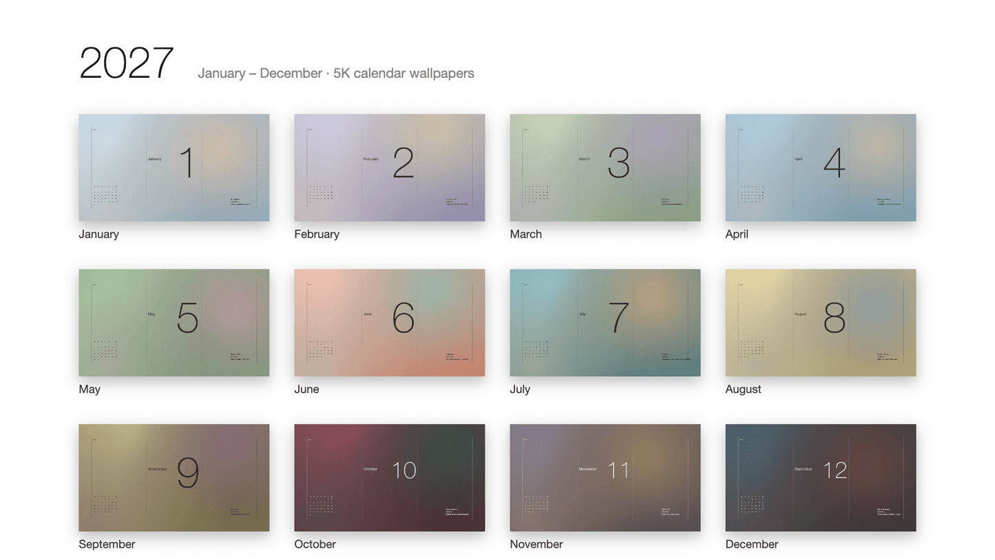 2026–2027 Calendar Bundle — Haze