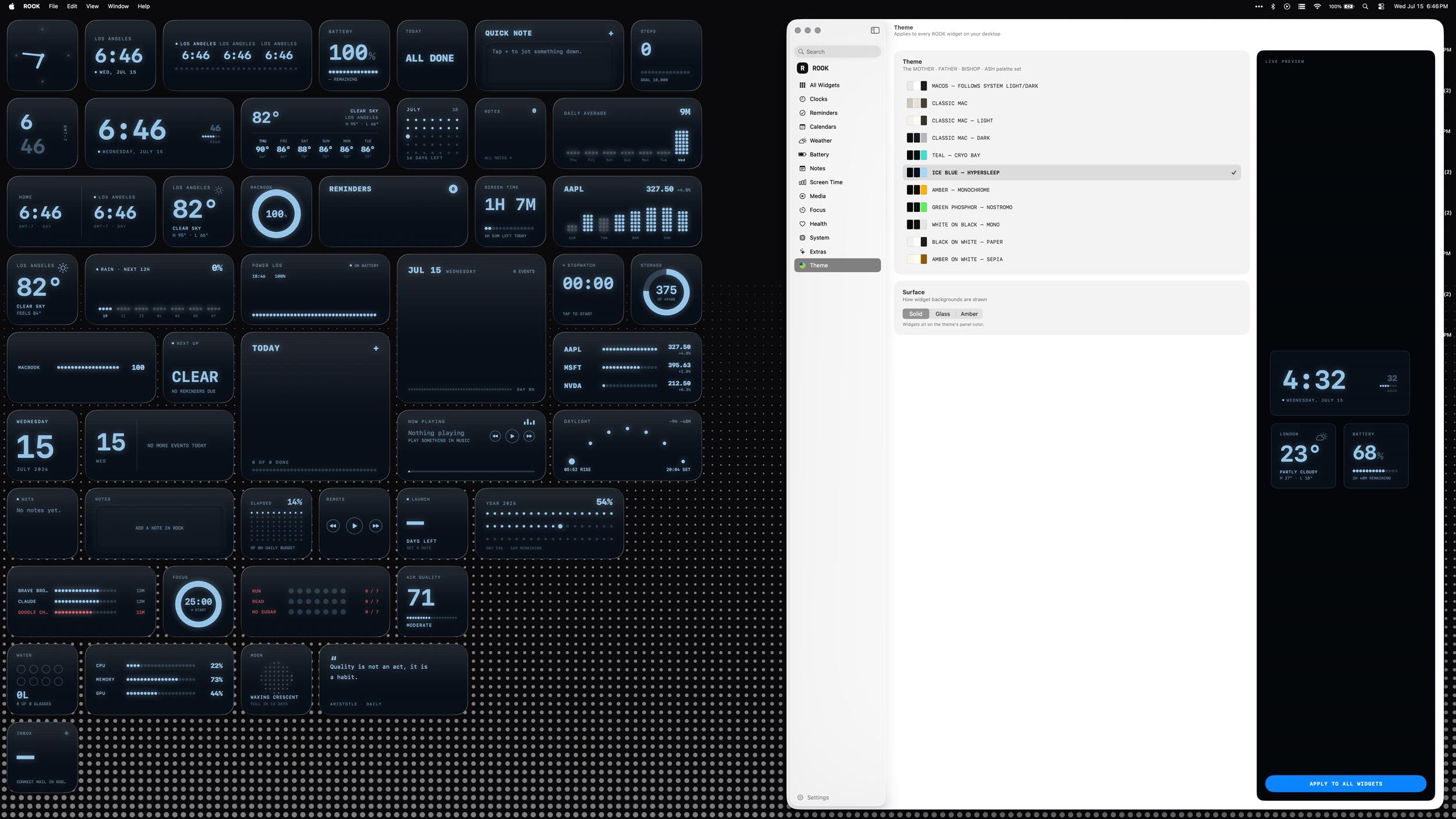 FULL SUITE  / All 4 Apps + ROOK Widgets