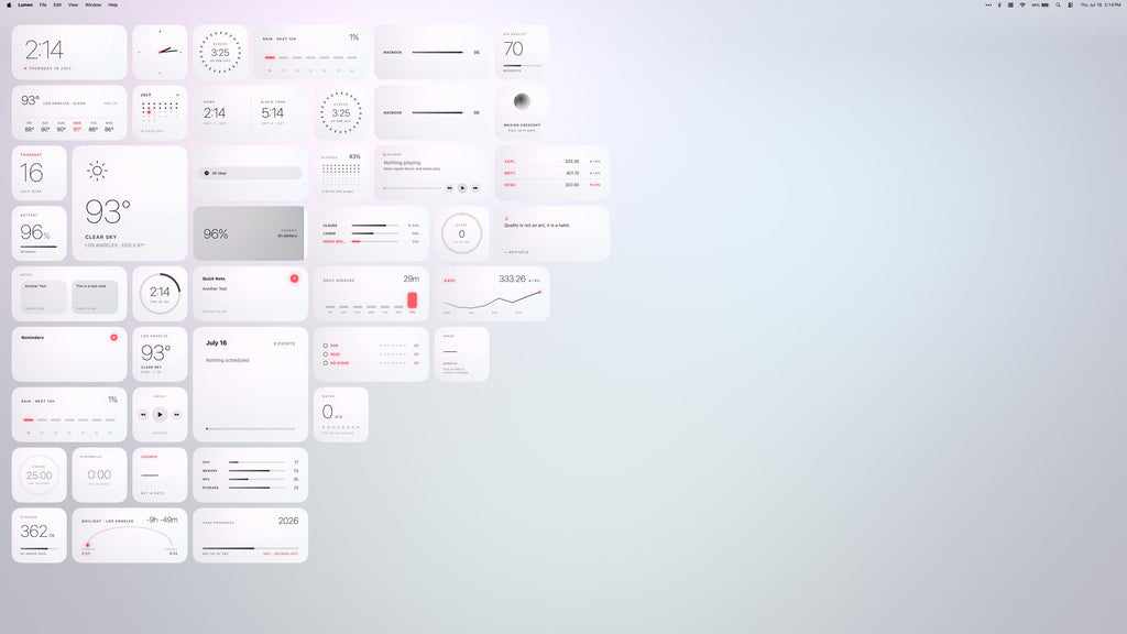 Lumen MacOS Widgets