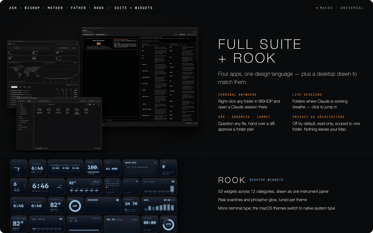 FULL SUITE  / All 4 Apps + ROOK Widgets