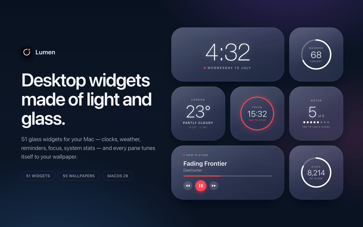 Lumen MacOS Widgets
