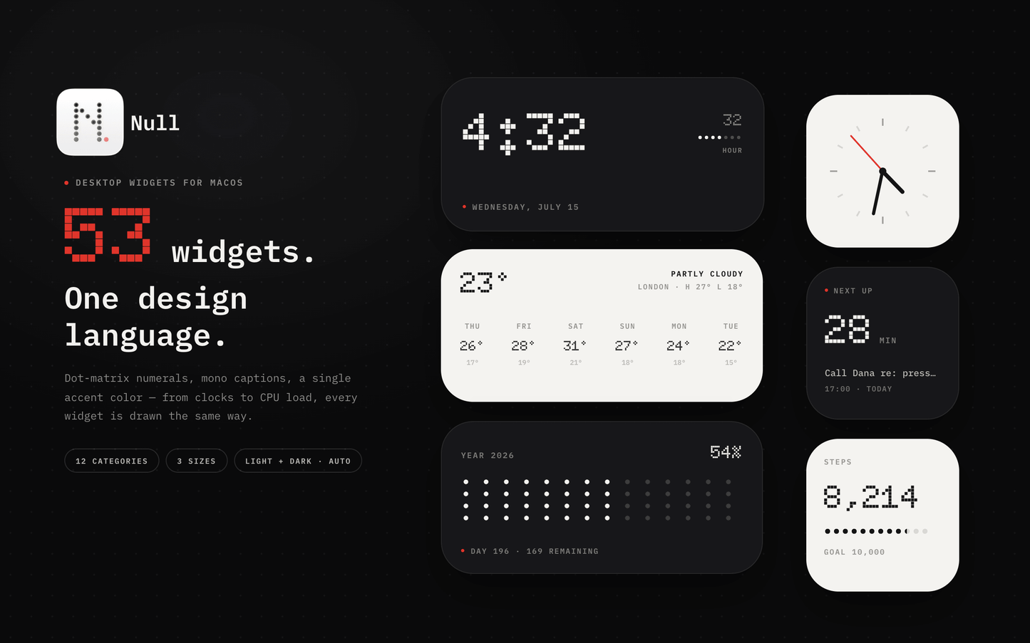 Null MacOS Widgets