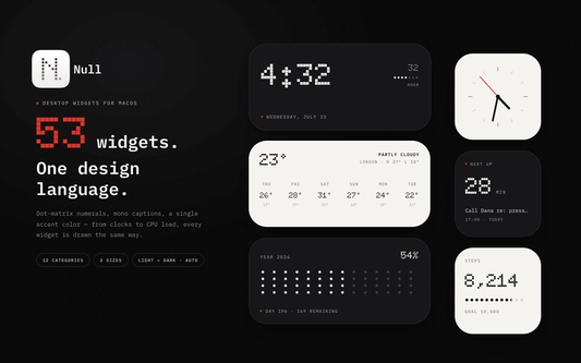 Null MacOS Widgets