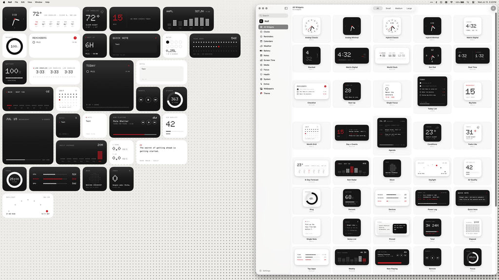 Null Widgets Pack for MacOS