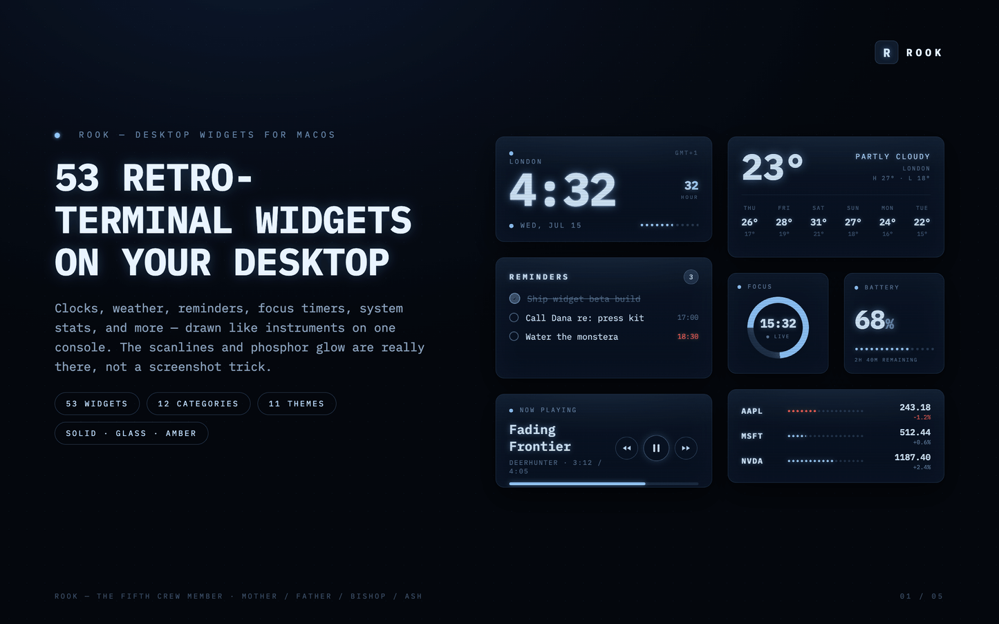 Rook MacOS Widgets